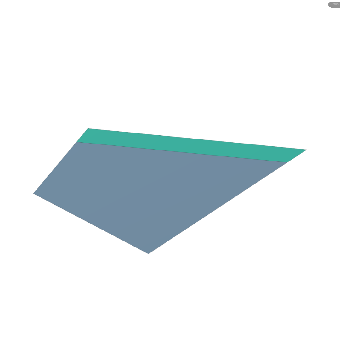 Scribe Peel mode cutting a colored polygon into a boundary-following frontage band