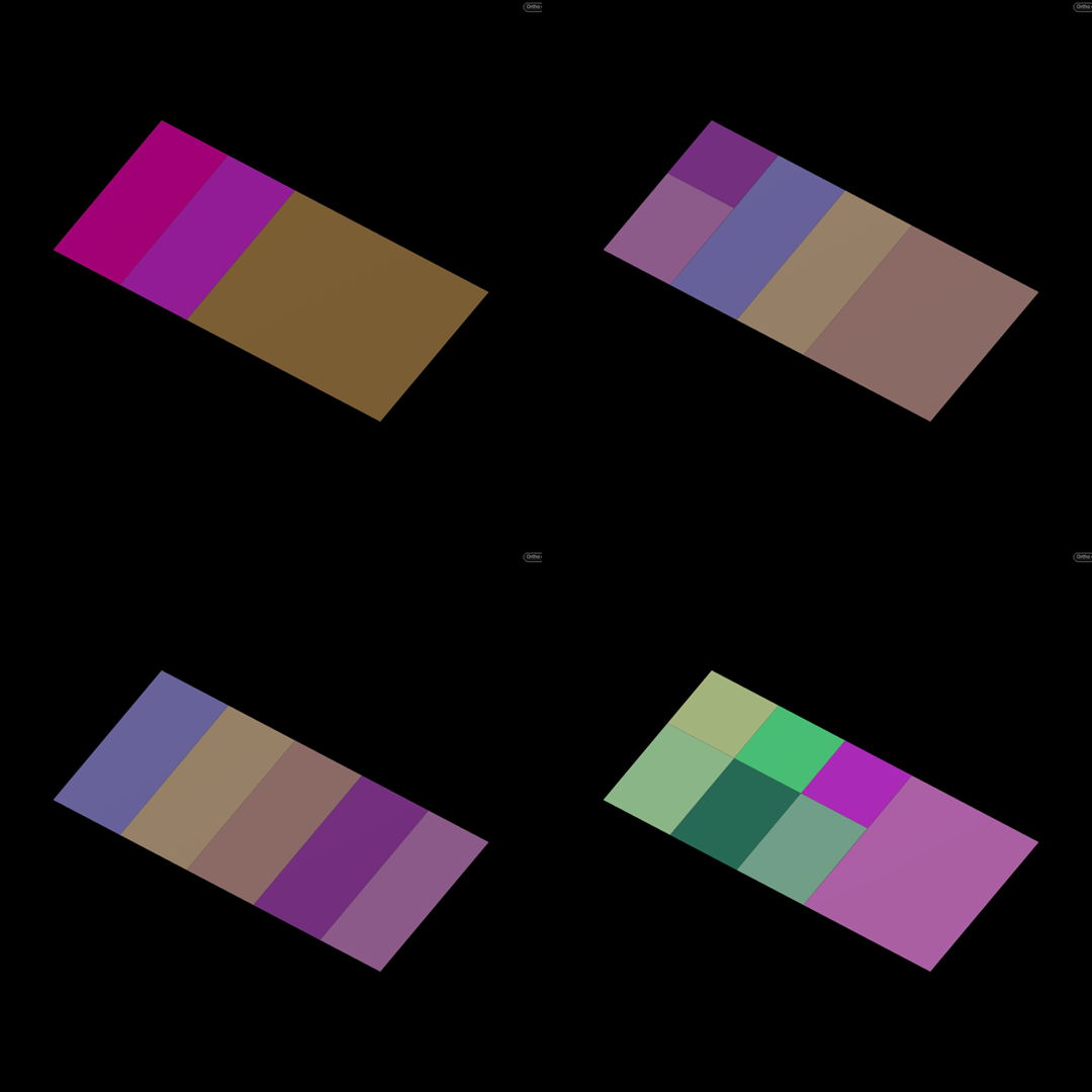Scribe Wrapper Divide contact sheet showing iteration and axis lock variations